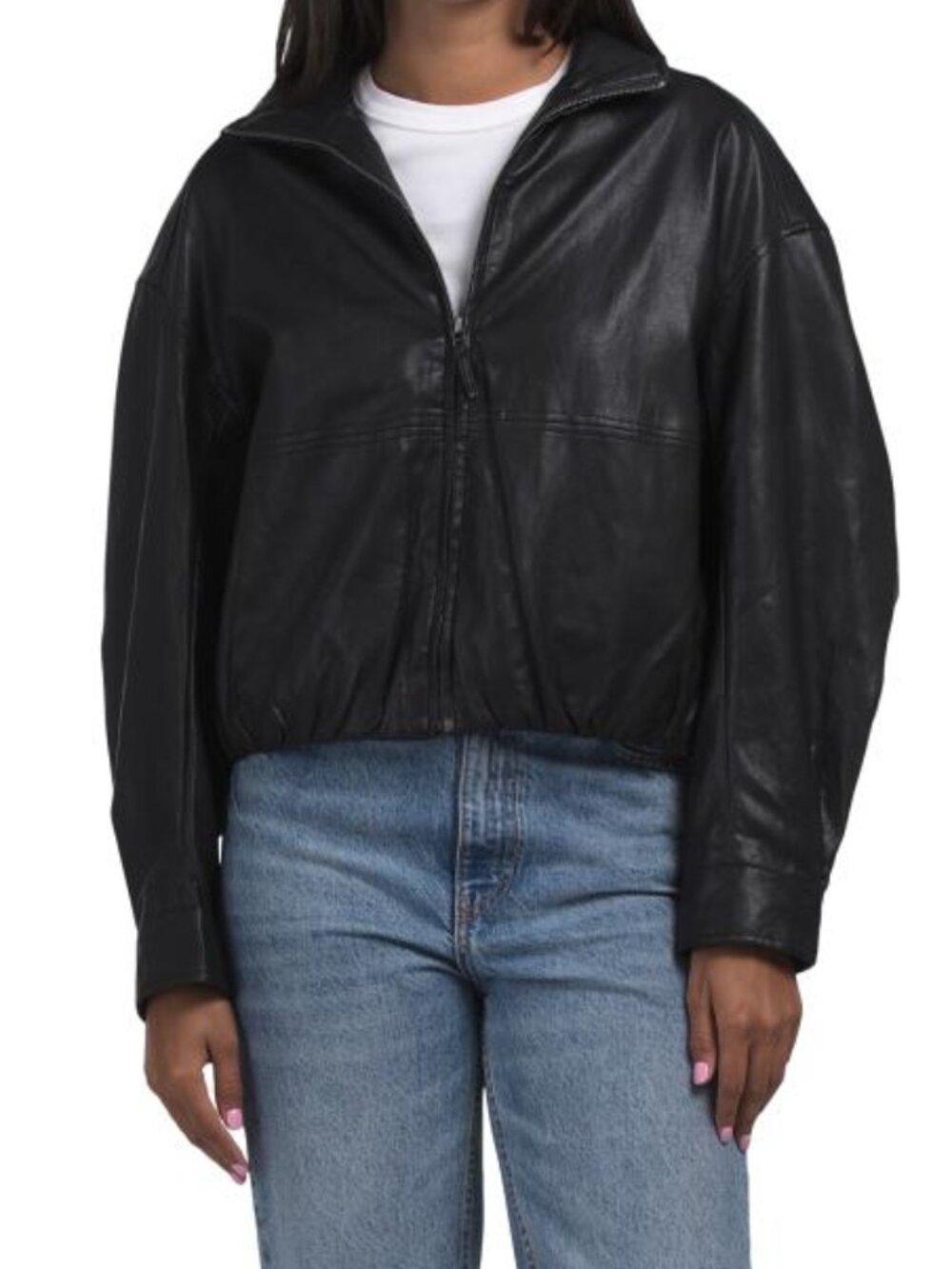 MAX STUDIO LONDON Textured Zip Front Jacket